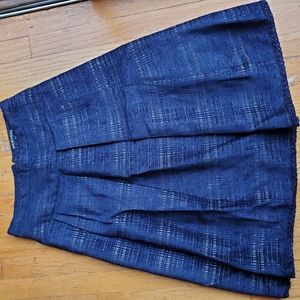 Navy and gold velvet skirt